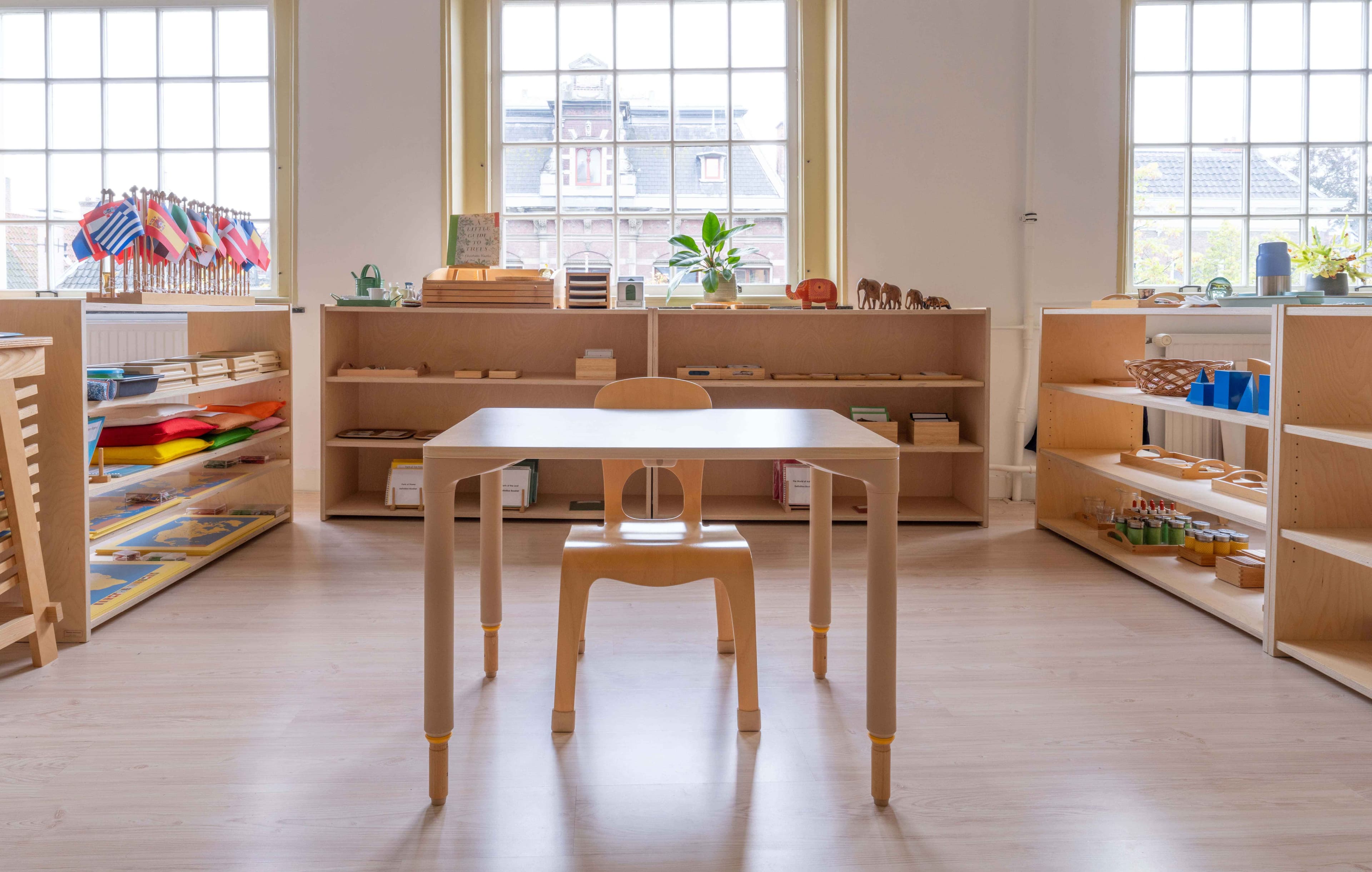 Montessori furniture in classroom